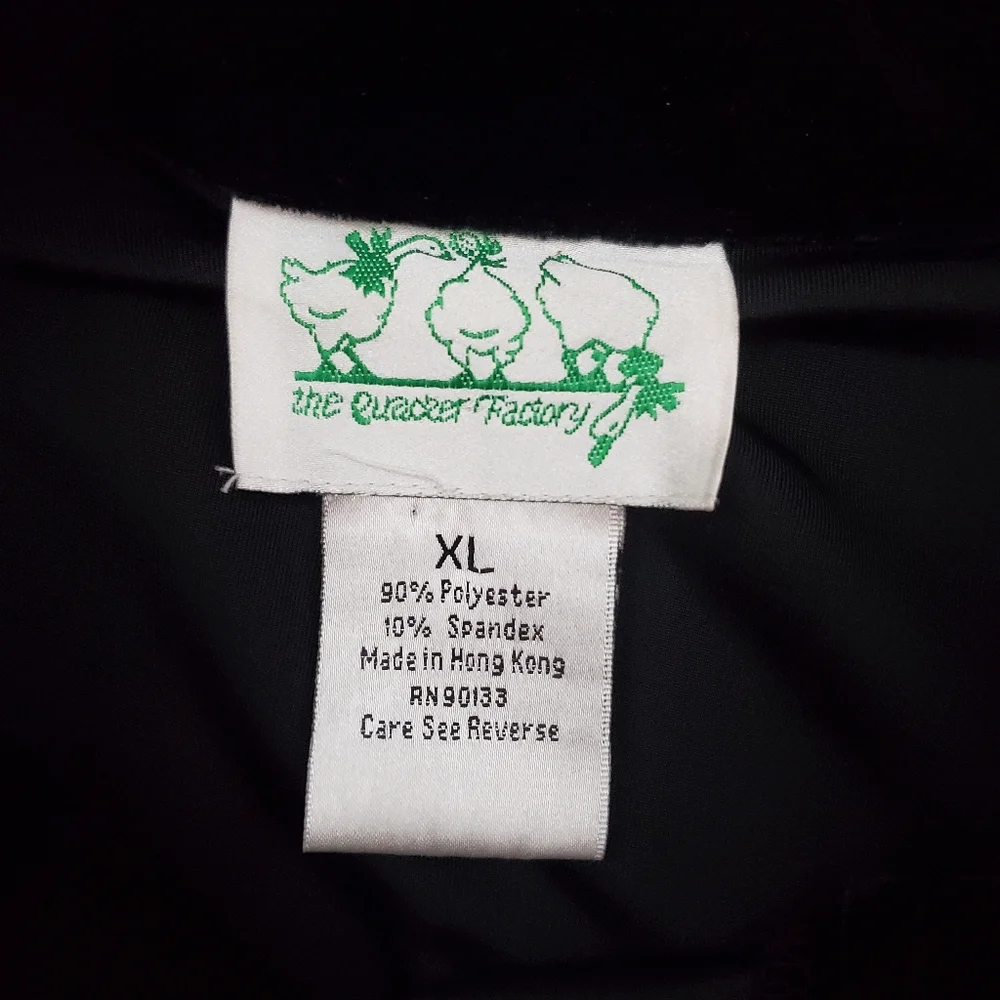 Vintage Quacker factory Velvet Shirt Sz XL Minimalist Velour Dark Academia Goth - Picture 2 of 11